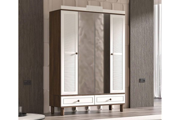 Verona Ceviz 4 Kapılı Dolap