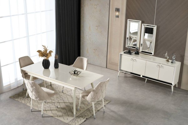 Lotus Gümüş Yemek Odası